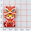 New Year Festive Lion Resin DIY Hair Clip & Keychain Accessories