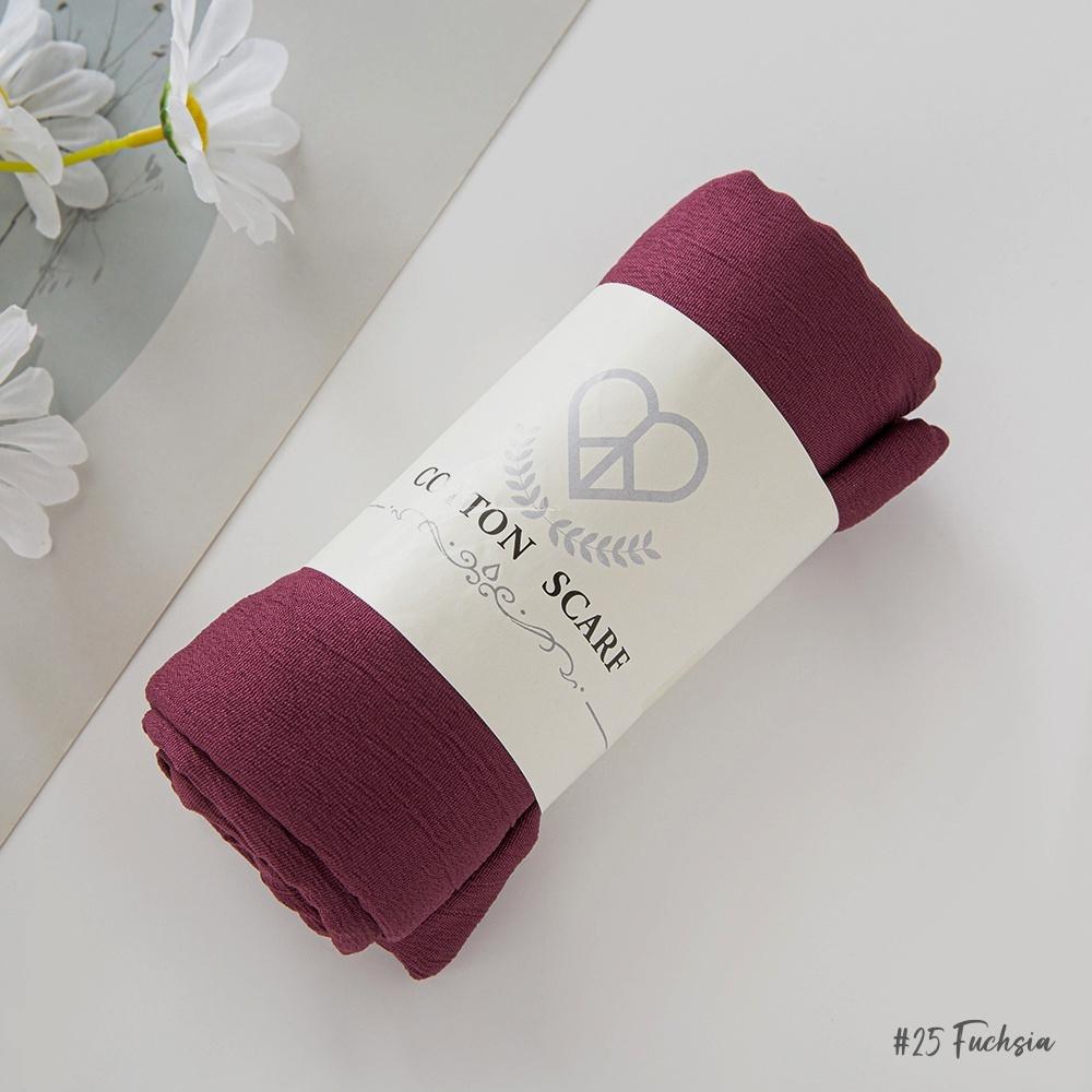 Fancy Fine Pleated Rayon Cotton Scarves Micro Crinkle Soft Cotton Long Shawl Factory Hemming Cheap Price Hijab