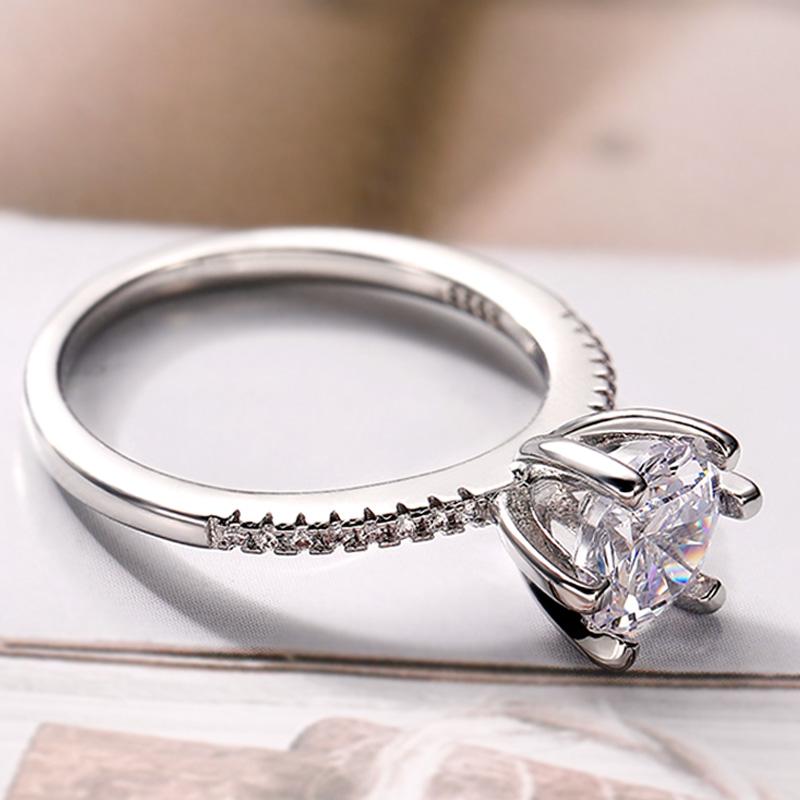 Luxuriöse runde Zirkonia-Kristallringe für Damen, Hochzeit, Verlobung, Schmuck, hochwertiger, zeitloser Jubiläumsring