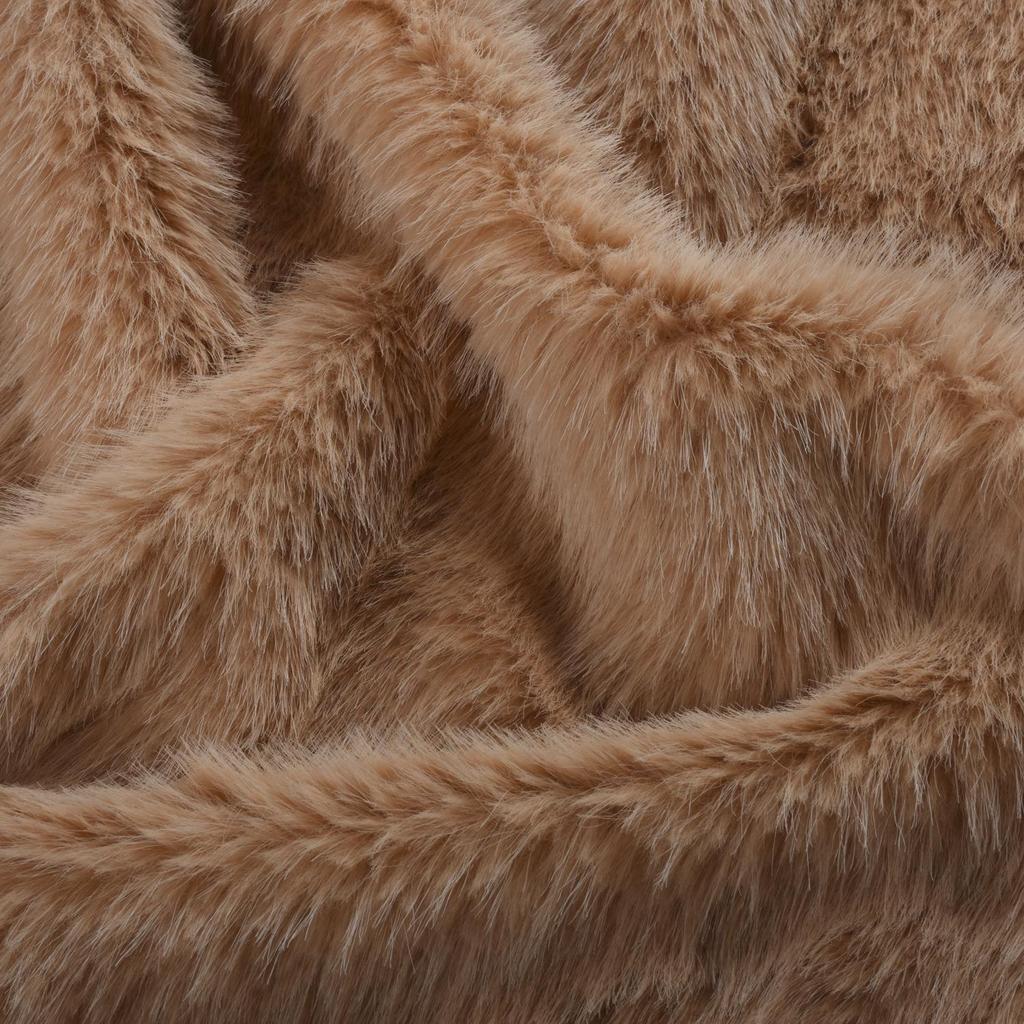 Golden Sable Faux Velvet Toy Fabric, Long Pile Mink Hair, 420g