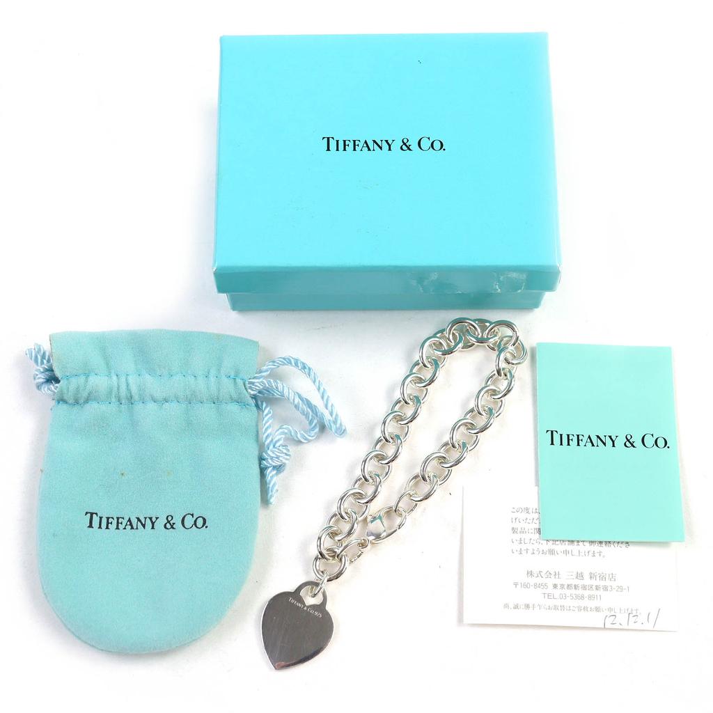 TIFFANY&Co. Bracelet Heart Tag Bracelet Accessories Silver SV925 Women Used