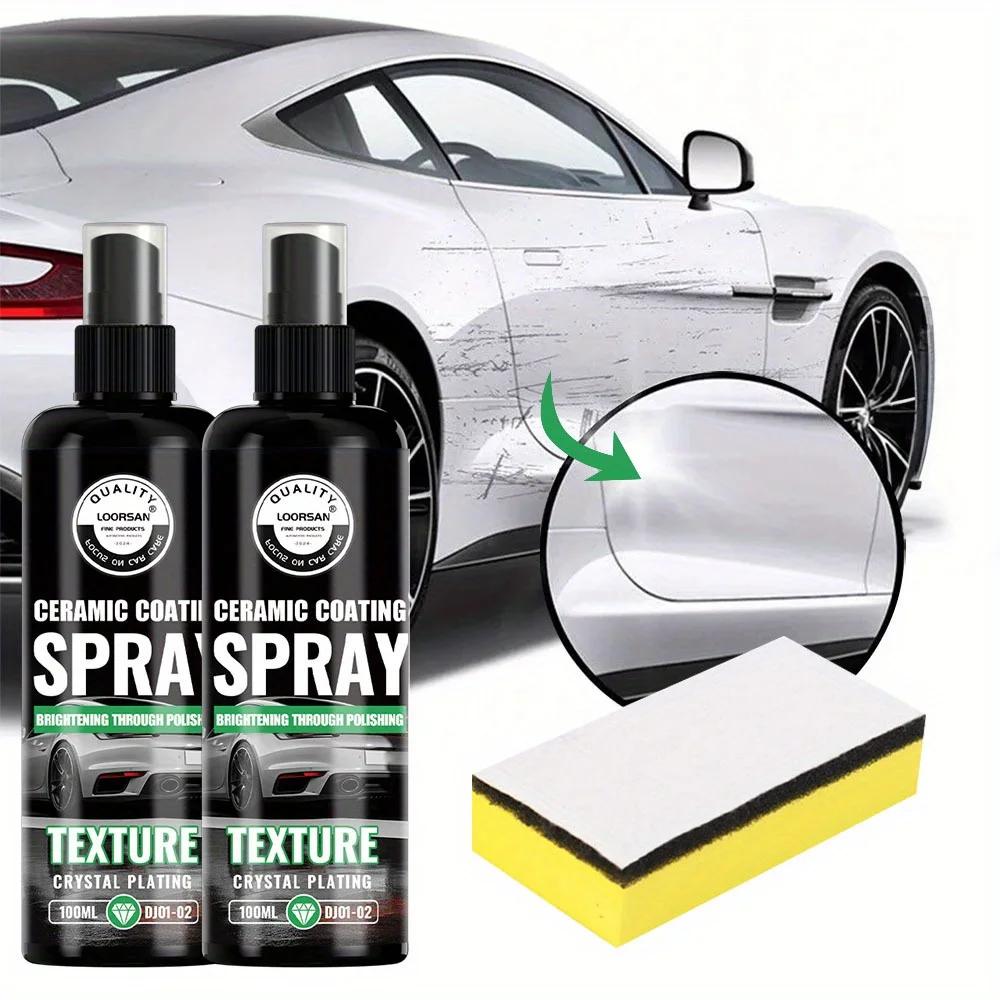 LOORSAN Oto Parlaklık ve Çizik Giderme Spreyi - 1 paket, tüm boya türleri için kristal berraklığında kaplama cilası, araç detay bakımı