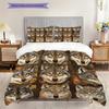 Wolf Pattern Bedding Quilt Set Quilt Cover Pillowcase Home Decoration Birthday Gift (1 * Duvet Cover + 2 * Pillowcase, Without Core)