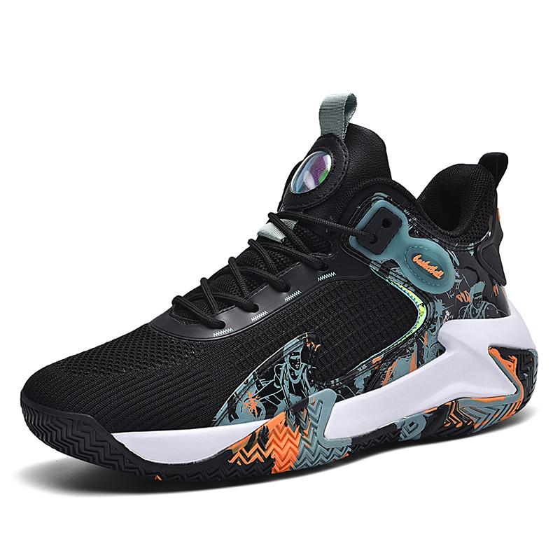

Мужские баскетбольные кроссовки для ходьбы и бега, дышащие и удобные мужские спортивные кроссовки, модные и стильные баскетбольные кроссовки 46 чёрный