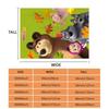 Cartoon M-Masha and the B-Bear Throw Flannel Fluffy Soft Blanket Warm Skin-Friendly Throw for Sofa Bed Office Nap Winter
