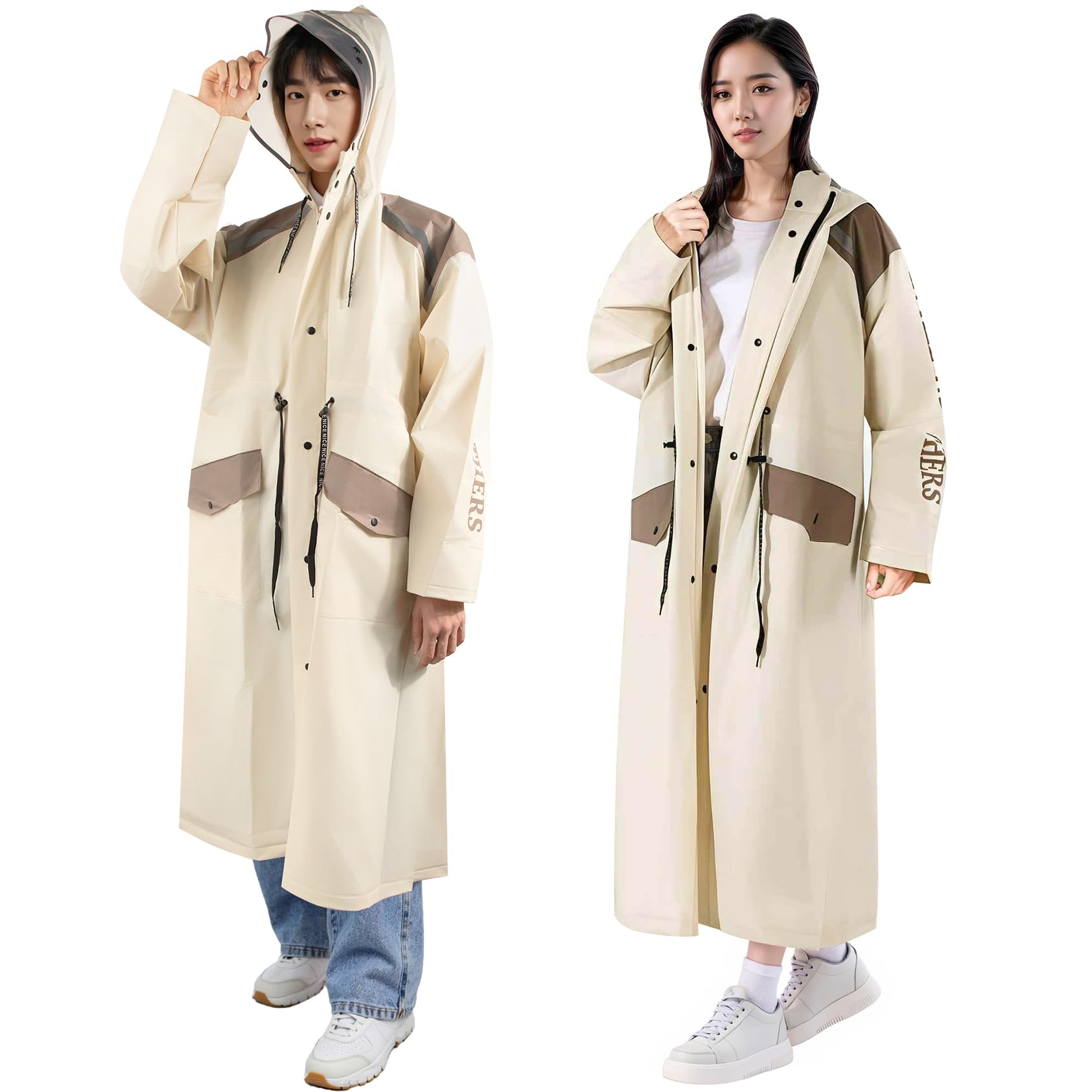 

Дождевой велосипедный дождевой рюкзак длинный светоотражающий двойной прозрачный дождевой эластичный EVA вода для дождливой тяжелой погоды размер 2XL [Xrkuu] дождевик, пончо, мужской, женский,