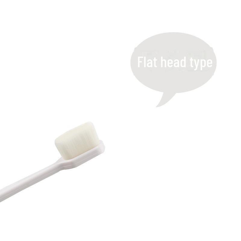 

Ультрамягкая зубная щетка Micro-Nano для чувствительных десен, детей, беременных женщин и пар flat head белый