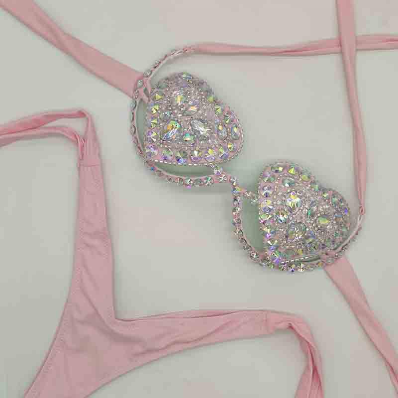2021 European & American Rhinestone Bikini Swimwear