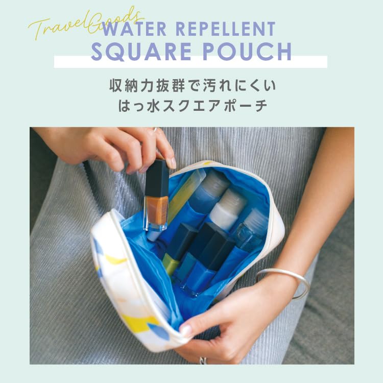 Patterns Square Blooming Tulip [2025] Wpc. Water-Repellent Pouch, Red, W140-331-204