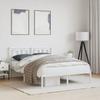 VidaXL Metal Bed Frames with Headboard, Double Bed with Slat Base, Adult Bed with Footboard, Bedroom Furniture, 374290