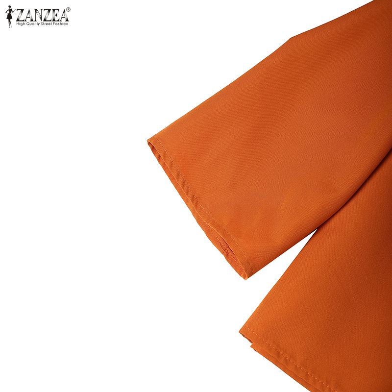 ZANZEA Bluză și pantaloni cu mâneci 3/4 pentru femei Seturi de costume casual din două piese