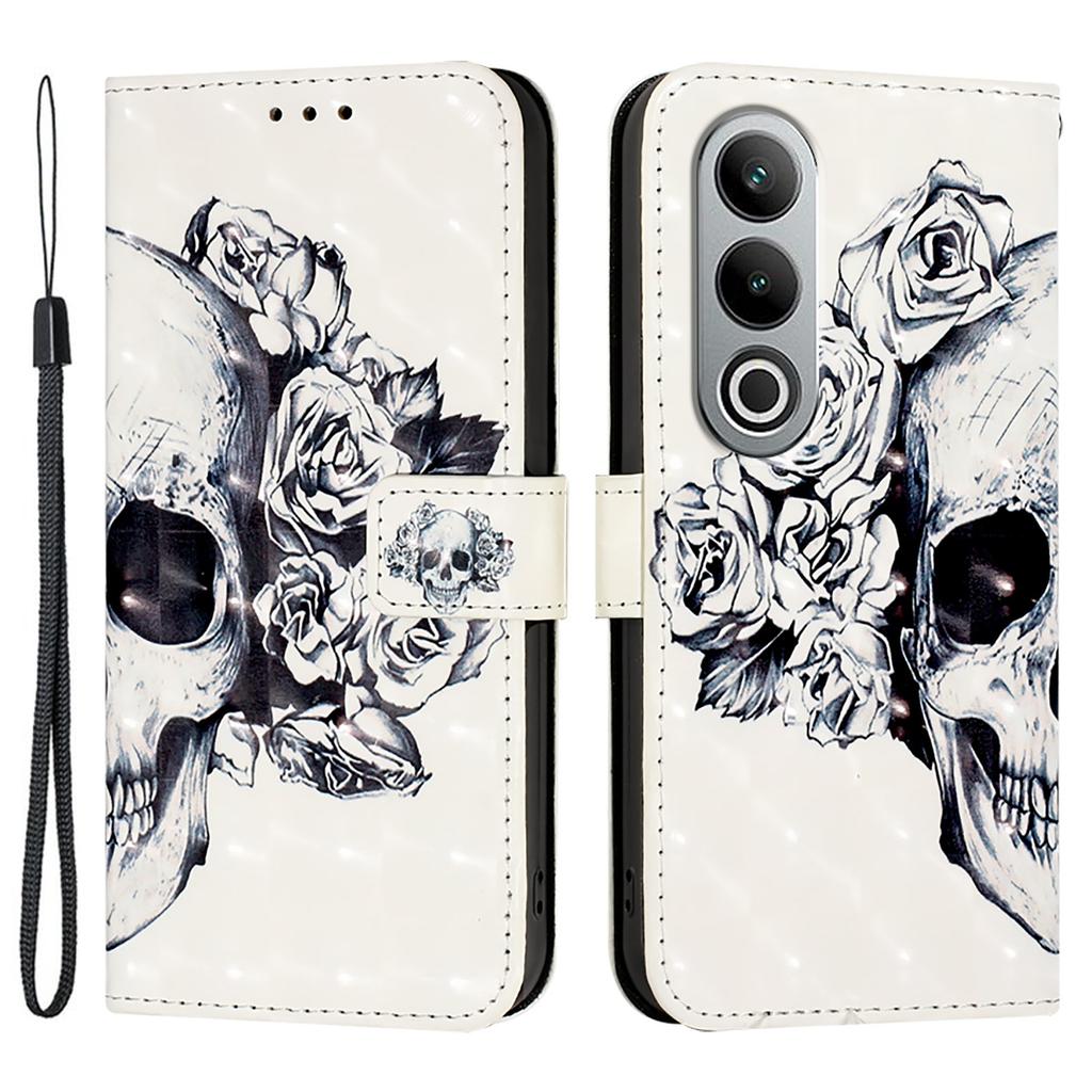 For OnePlus Nord CE4 5G Leather Case Pattern Printing Wallet Stand Mobile Cover with Strap