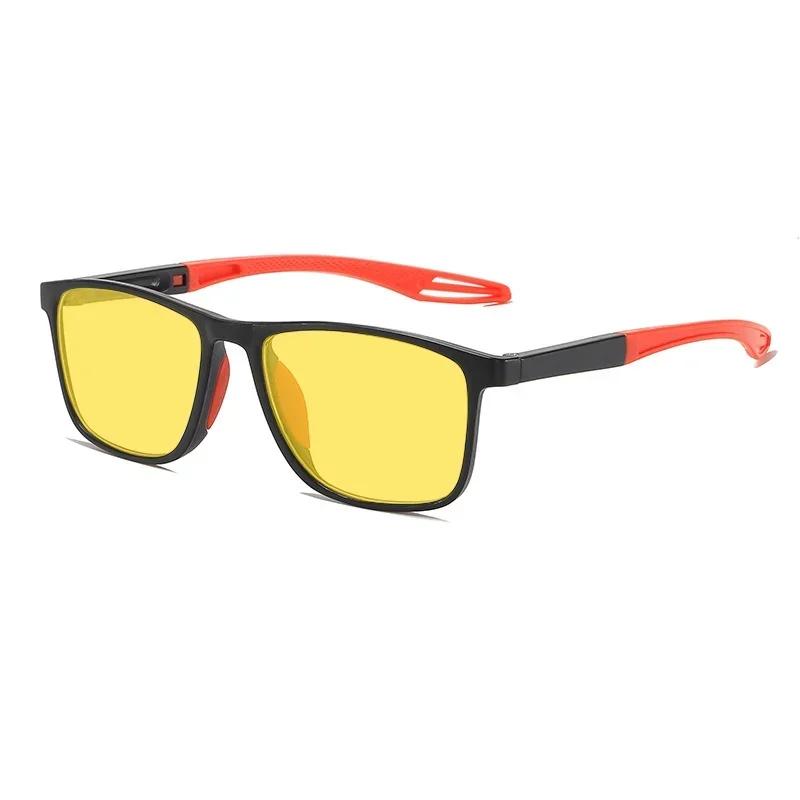 Unisex TR90 Night Vision Eyeglasses for Car Driving Use Outdoor Use UV400 Eye Protection Goggle Shades Men Ultralight Sports Style Sun Eyeglasses