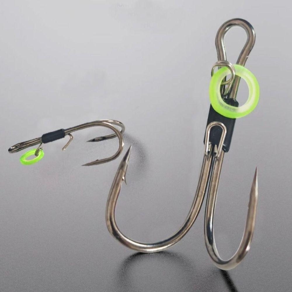 10pcs Pickerel Live Shrimp Bait Hooks Double Hook Hawksbill Single Hook  Sea Fishing