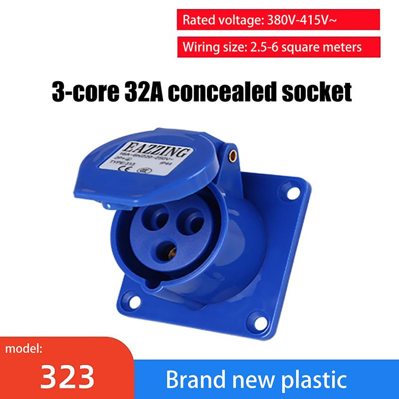 1 Piece 3Pin 4Pin 5Pin Industrial Plug And Socket Waterproof Connector 16A/32A Electrical Connection Wall Mount Socket