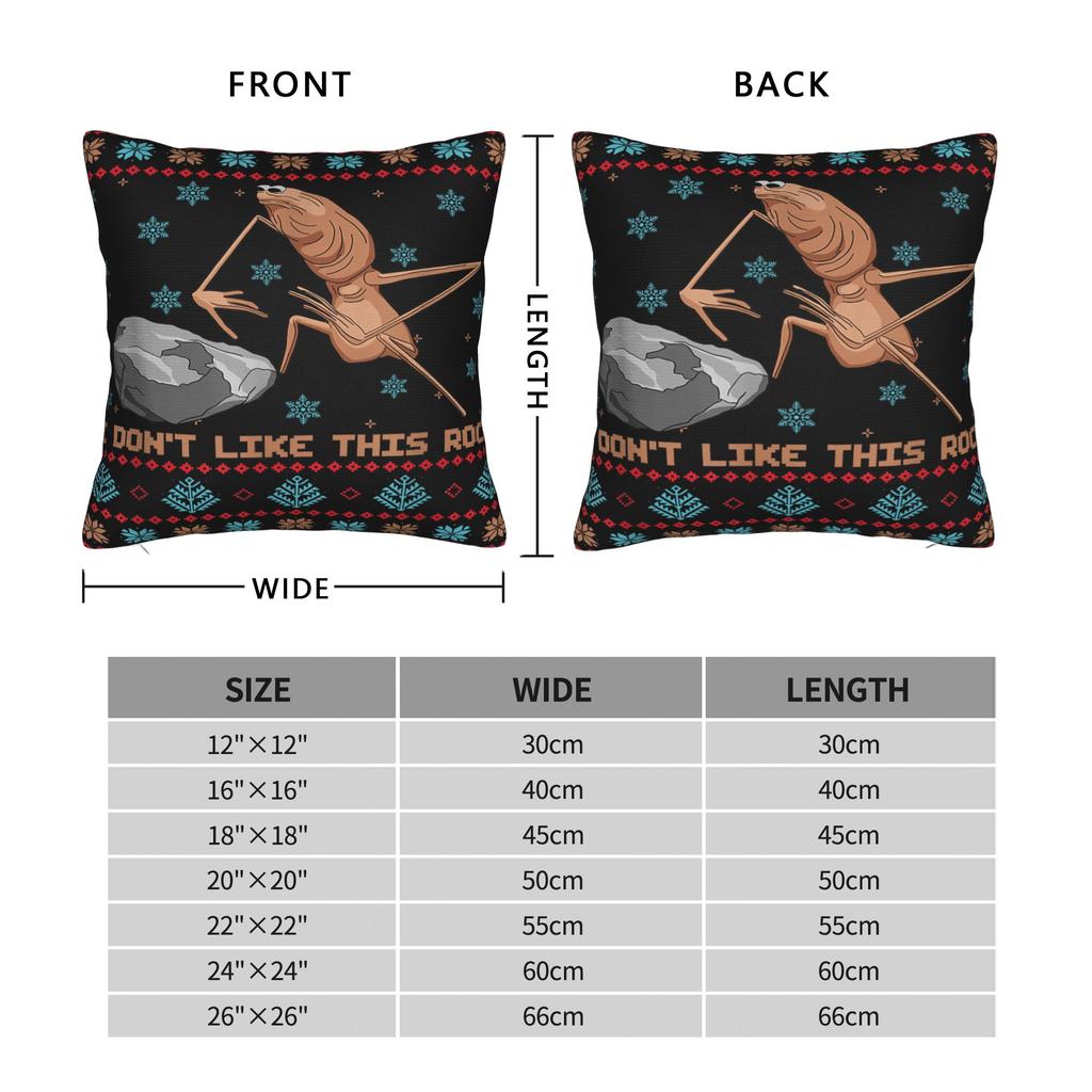 Marcus The Worm I Don't Like This Rock Pillow Cover  Novelty Pillow Case For Sofa Bedroom Home Decor Soft Cushion Cover Gift
