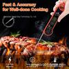 Foldable Electronic Food Thermometer for Baking and BBQ