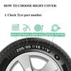 13 14 15 16 17 Inch Black Waterproof Spare Tire Cover Dustproof Wheel Tyre Protector For SUV RV Truck Camper Van Off-Road