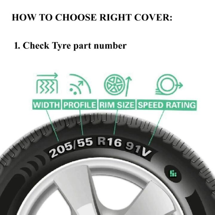 13 14 15 16 17 Inch Black Waterproof Spare Tire Cover Dustproof Wheel Tyre Protector For SUV RV Truck Camper Van Off-Road