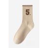 Women's Spring and Summer Versatile Socks, Anti-pilling Mid-calf Socks, Breathable Sports Cotton Socks, Boneless Seam Letter Socks