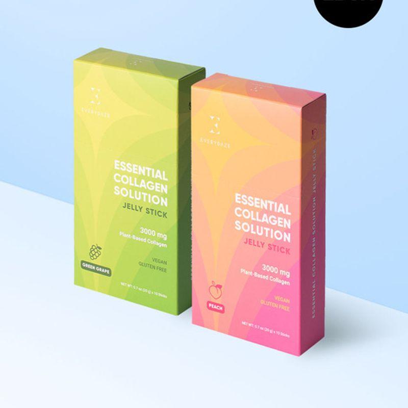 

Everydays Vegan Plant-Based Low-Molecular Young Collagen Jelly Sticks 2 Boxes Diet Mango flavor