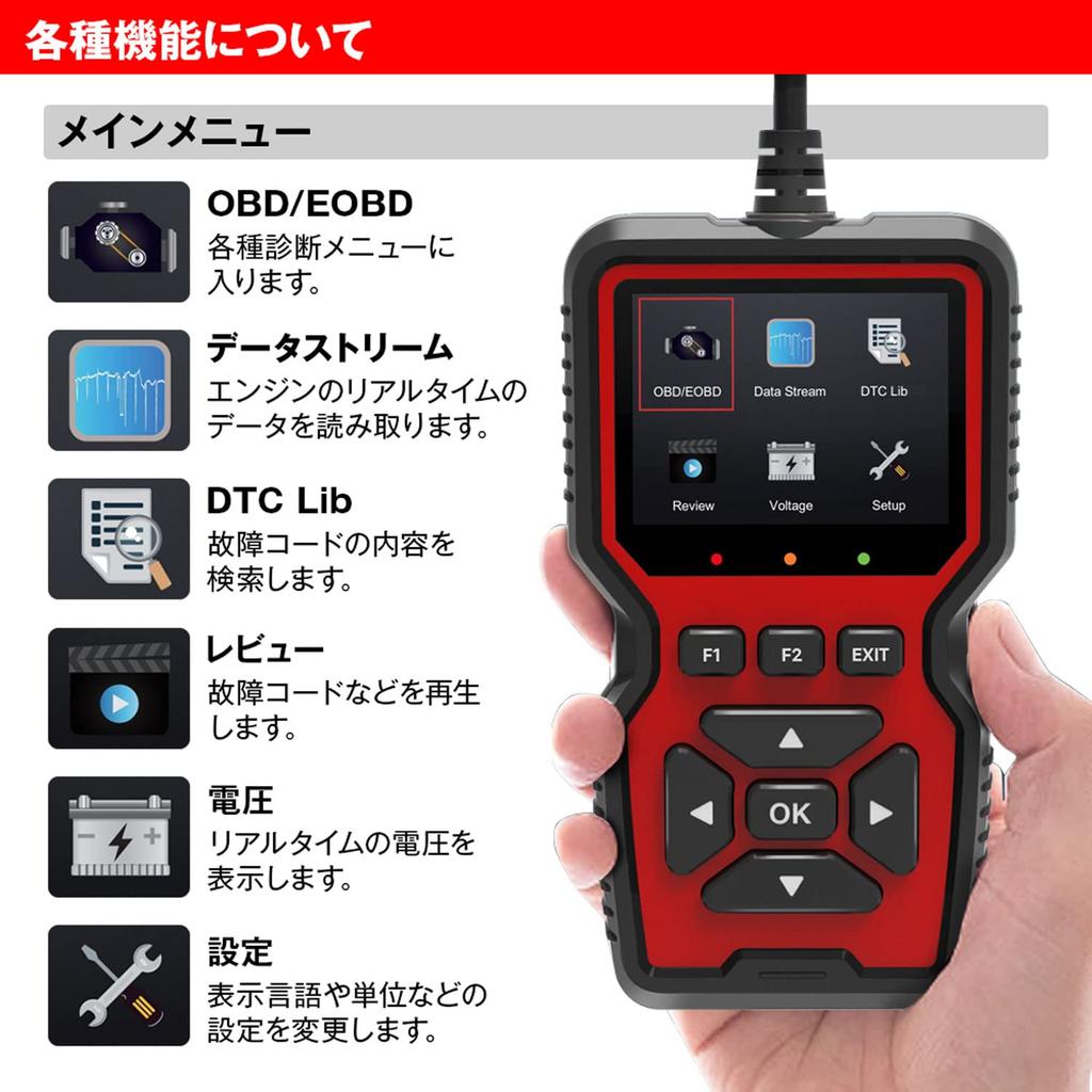 MAXWIN OBD-DIA02 OBD2 Diagnose-Scanner für Fahrzeuge, Motor- und Motormanagement-Diagnose, Enthält ca. 36.000 Fehlercodes