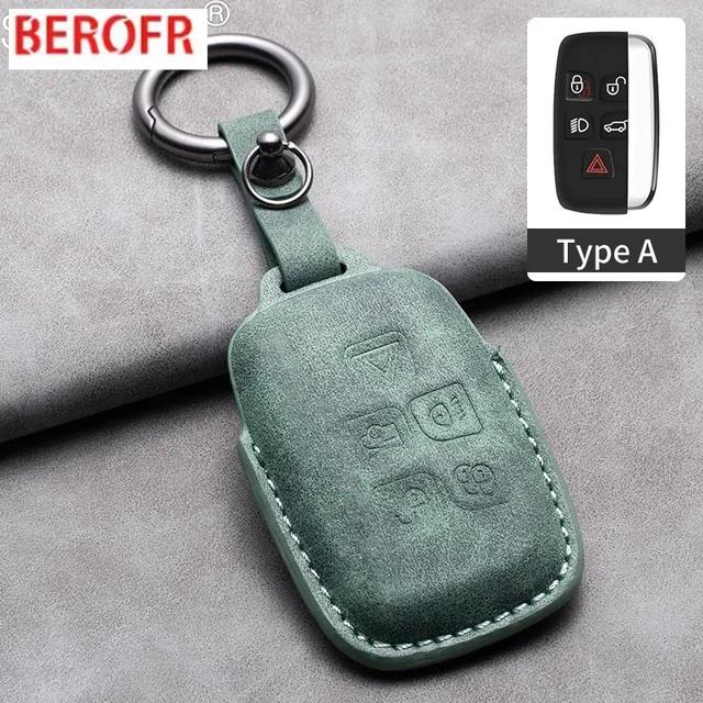 Leather Car Key Case Cover Shell Fob For Land Rover Range Rover Sport Discovery 3 4 Elander 2 Evoque For Jaguar XF XJ XE XJL XF