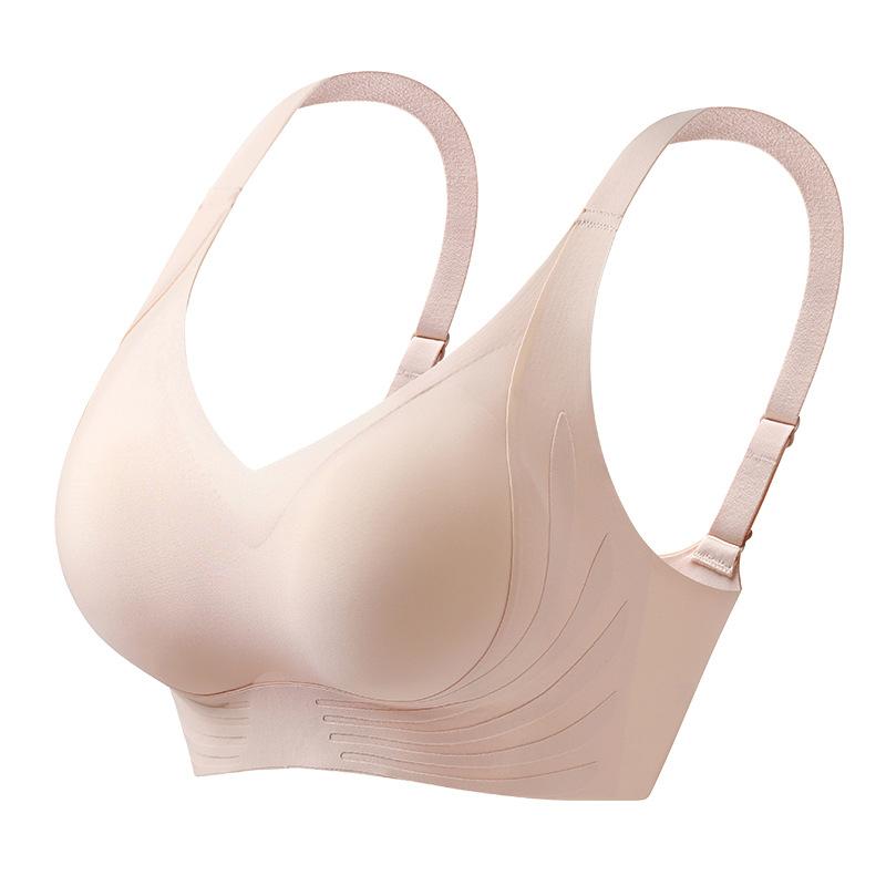 Customized explosion, no steel ring, scholar's bra, soft support, anti-sagging bra, chest seamless lift