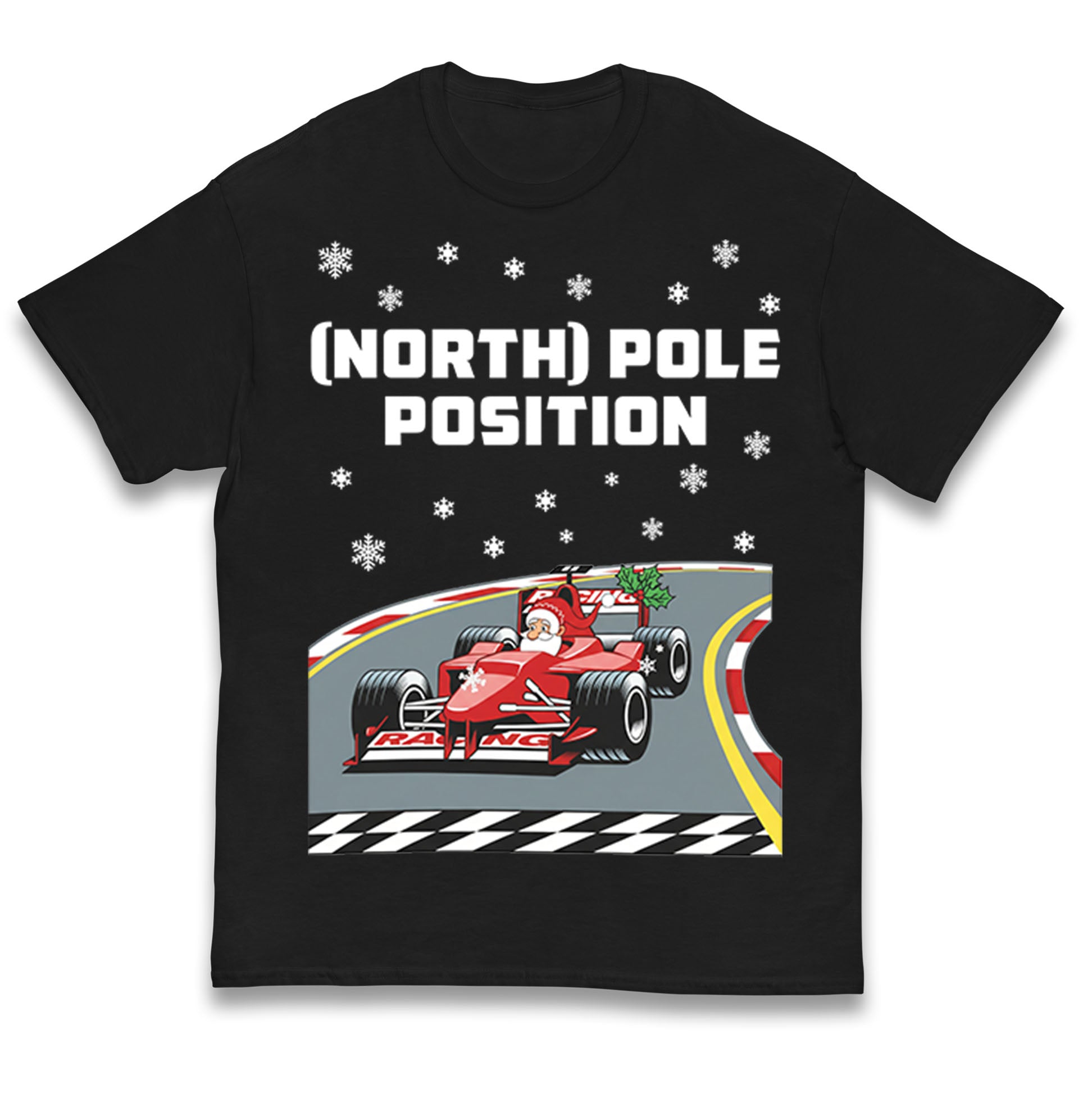 Santa North Pole Position F1 Christmas Kids T Shirt 120