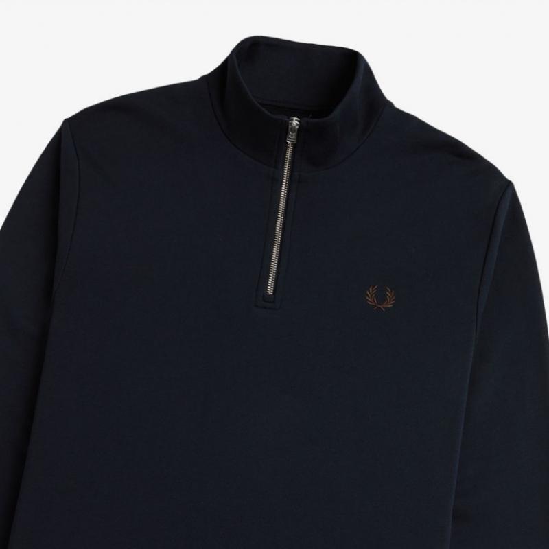 Fred Perry [ligne de base] Sweat-shirt demi-zip   Marine Afpm2433574 W65