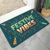 Festive Vibes Doormat Machine Washable Flannel Floor Mat for Living Room Kitchen Bathroom Entrance