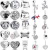Placage Cuivre Petit Os de Chien Empreinte de Patte Chien Bassin Pendentif Charme Perle Compatible Avec Bracelets Pendentifs Authentiques DIY Bijoux Femme