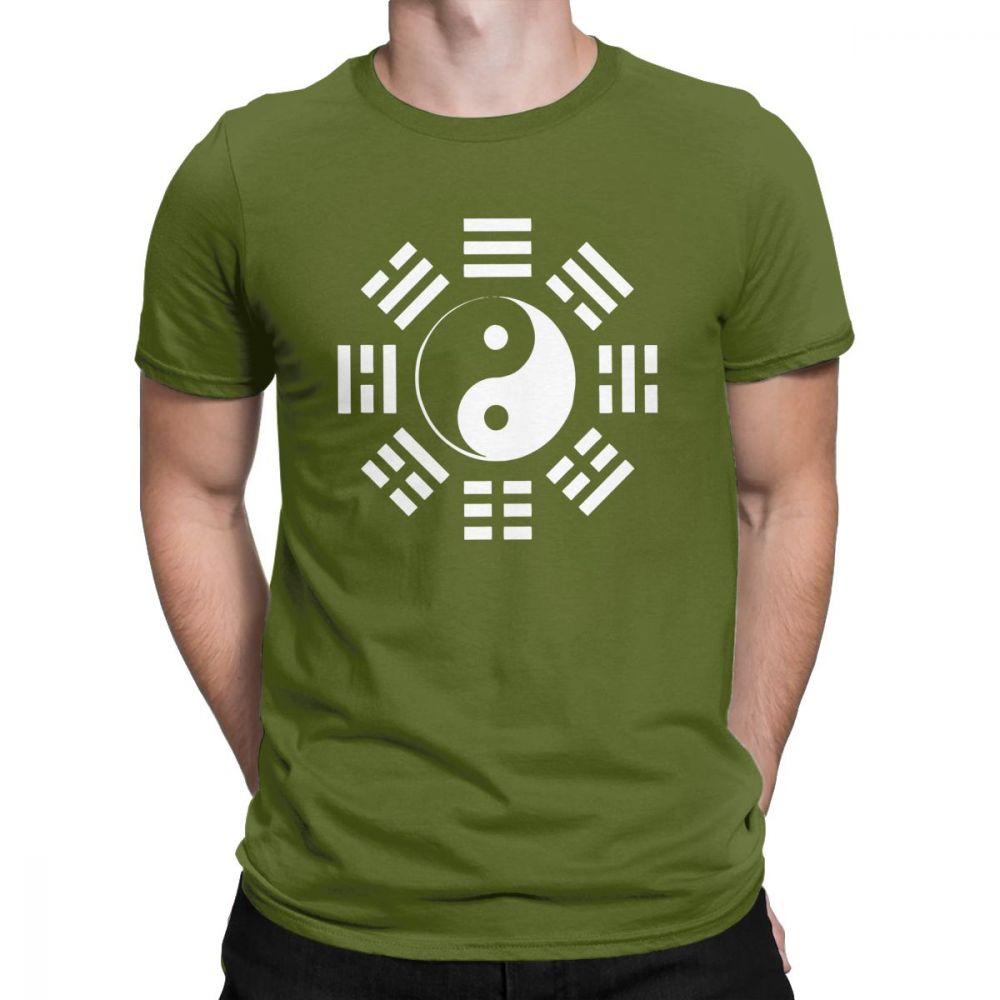 Men Yin Yang Tshirt Ching Kungfu Art Chinese T Shirt Tai Chi 100 Cotton Clothing Awesome Short Sleeve Tees Best Gift TShirt