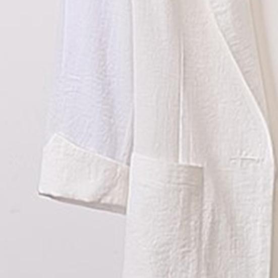 Office Lady Blazer Jednolity kolor Luźna Wiosna Jesień Długie rękawy Klapy Kieszenie Garnitury Płaszcz do biura