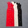 Elegant Strapless Diamond-Embellished Slim-Fit Bandage Evening Dress