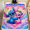 Stitch Cartoon printing Flannel Blanket Bedroom Sofa Camping Warm blanket Gifts for family and friends-MJ013