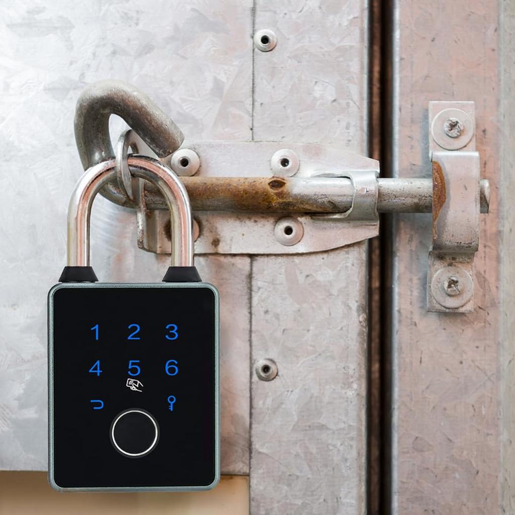 Lacăt cu amprentă digitală din aliaj de aluminiu Lacăt biometric cu amprentă inteligentă fără cheie pentru școală de gimnastică O