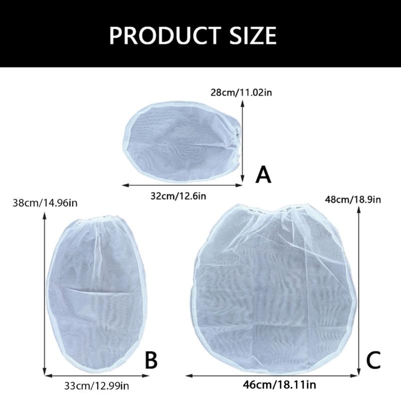 5pcs Paint Filter Bags White Meshing  Bags Home Renovations Accessories Upgrades for Professional Painting & DIY Projects