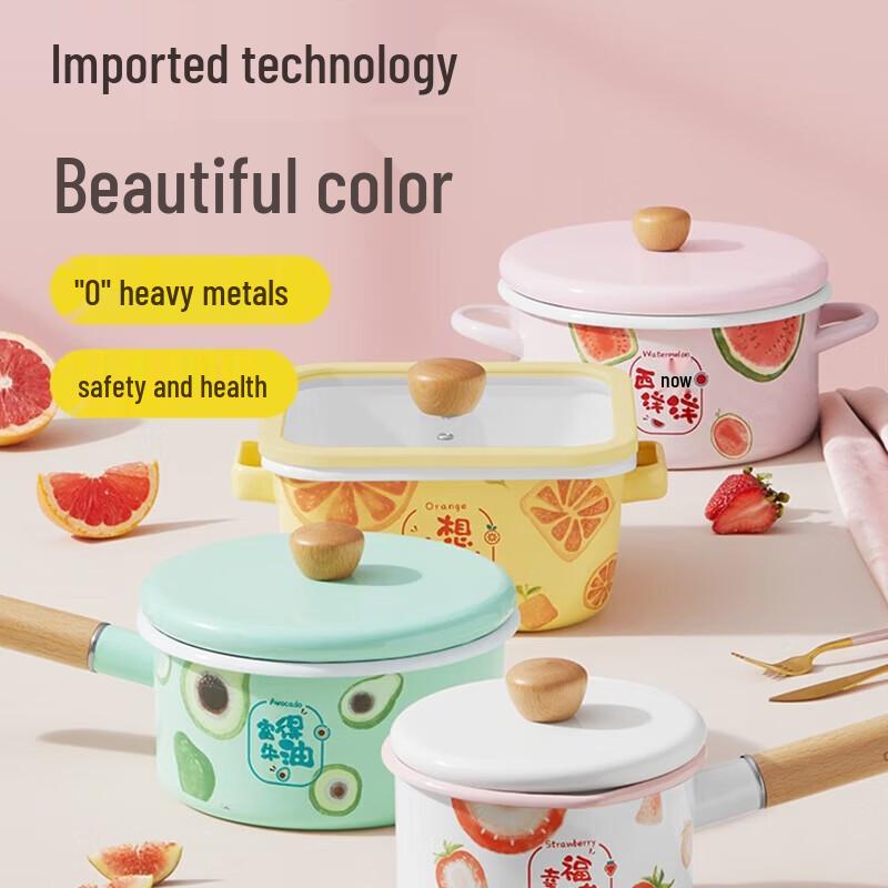 COOKER KING Japanese-Style Enamel Milk Pot, 18cm