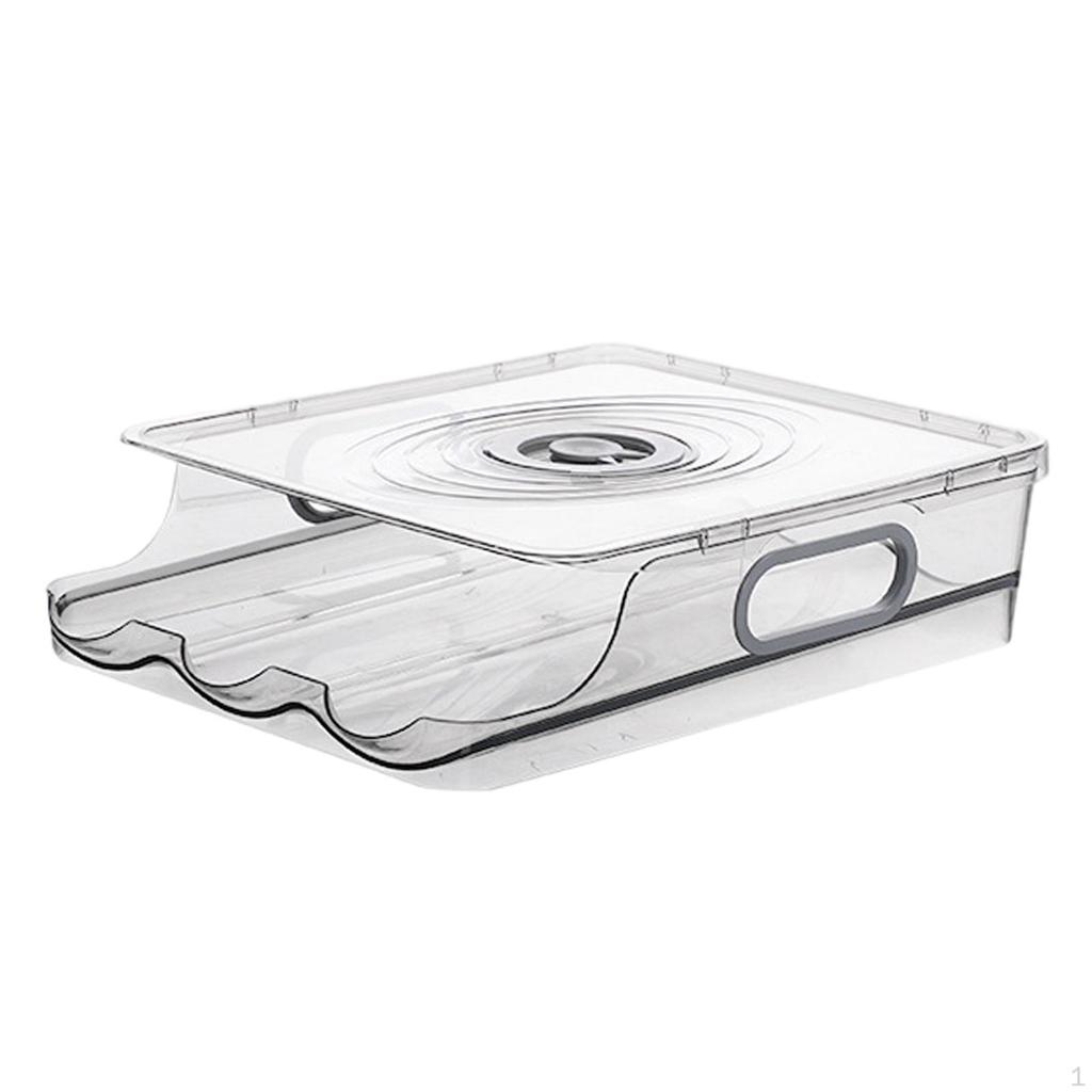 Automatic Rolling Egg Holder Pantry Organization Tray Roll Down Dispenser Reusable for Shelf