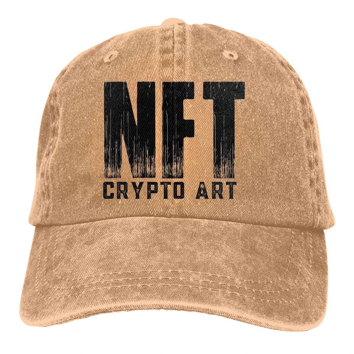 

Винтажная бейсболка Nft Crypto Art Typography для мужчин NFT CryptoPunk YABC Caps цвета для женщин Летние кепки Snapback Adjustable хаки