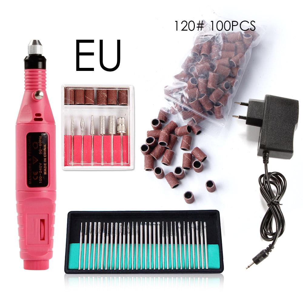 Nail Electric Nail File Apparatus for Manicure Nail Milling Drill Grinding Cutters Sanding Bands Set