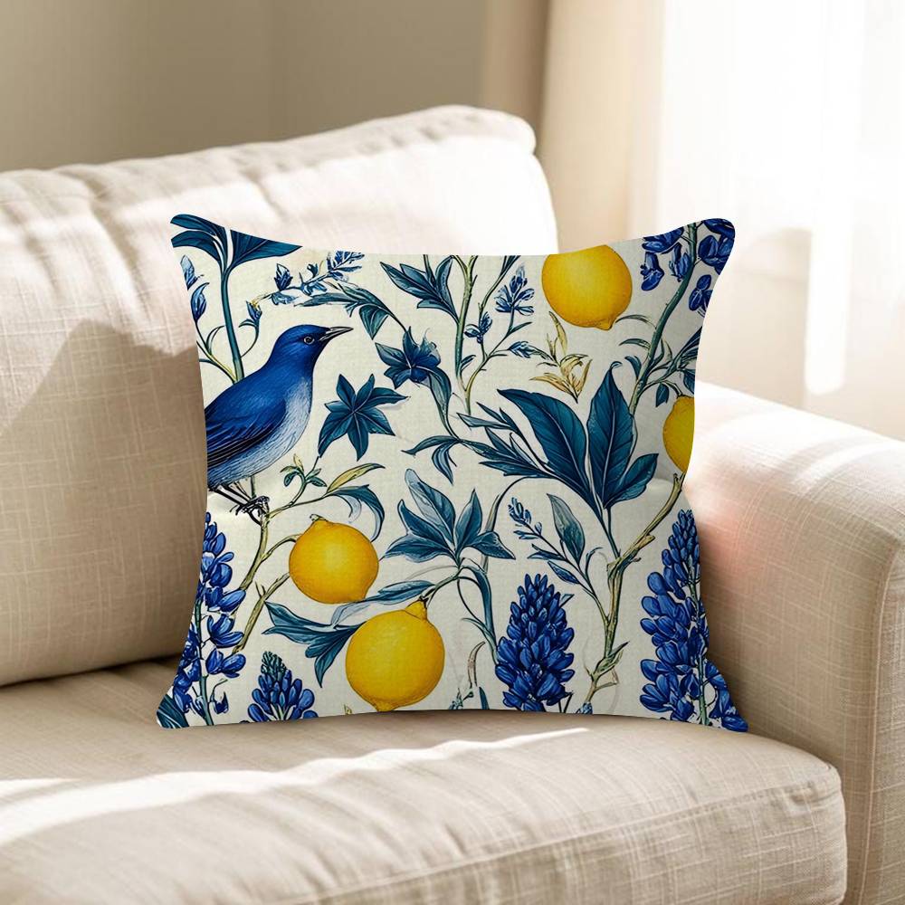 Flower Leaves Lemon Personalized Pillow Dust Cover Bedroom Kids Party Decoration Pillowcase Birthday Children Gift