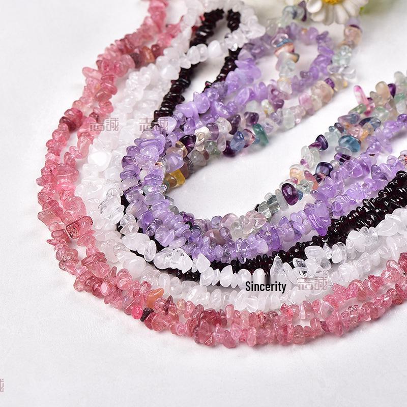 Cuentas de Piedra Triturada de Cristal Natural Multicolor - Ágata, Calcedonia, Fluorita, Granate