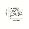 Minimalist Handwritten Vinyl Mirror Sticker with Your Beautiful Body Front View