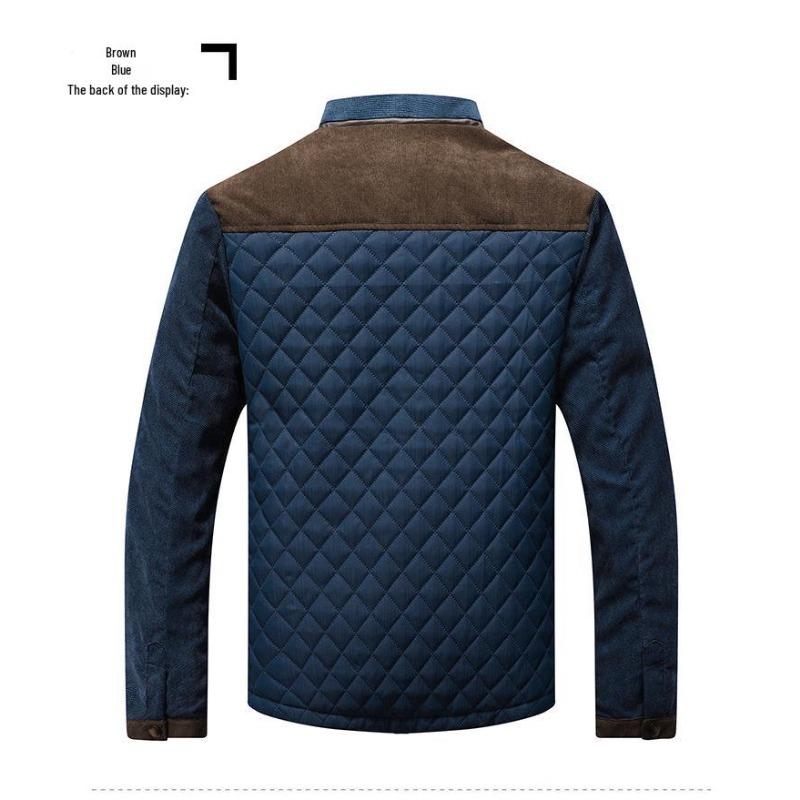 2026 Men's Urban Fashion Stand-Up Collar Cotton Jacket - Wrinkle-Free, Long Sleeve