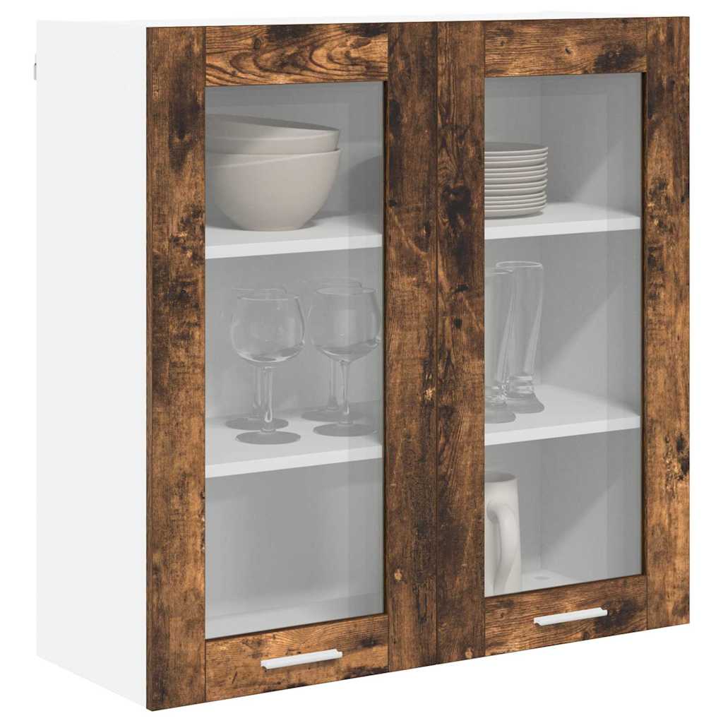 Hanging Cabinet Smoked Oak 80 x 31 x 80 cm Wood Based Material