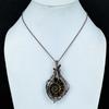 Ammonite Fossil 999 Copper Wire Wrapped Pendant, Handmade Gemstone Jewelry Pendant For Memorial Day