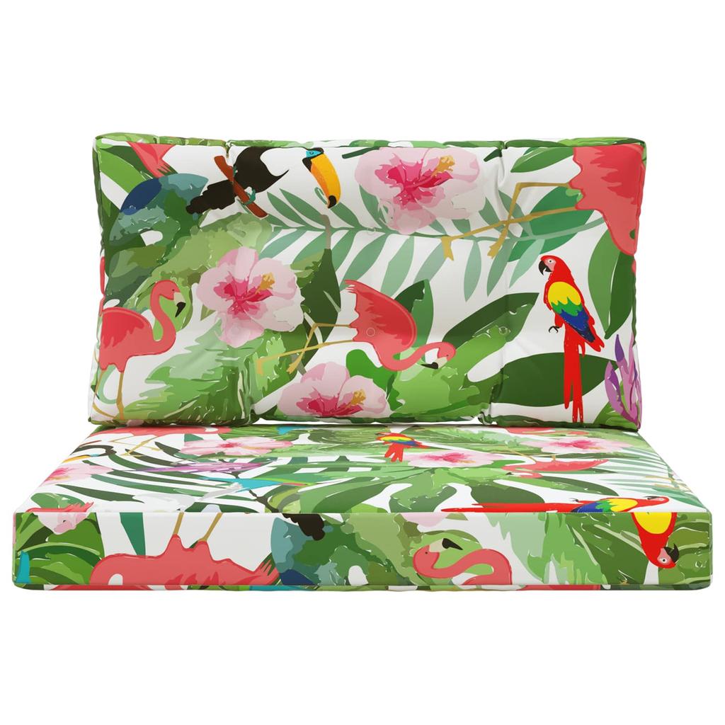 Outdoor Sofa Cushions 2 Pcs Multicolored Polyester