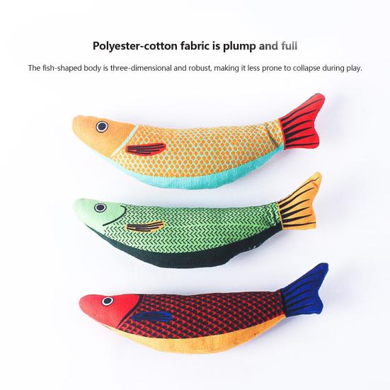 Cat Toys Fish Shape Catnip Toy Chew Resistant Relieves Boredom And Anxiety Cat Toy Soft Texture Interactive Toy for Pet Oral Care
